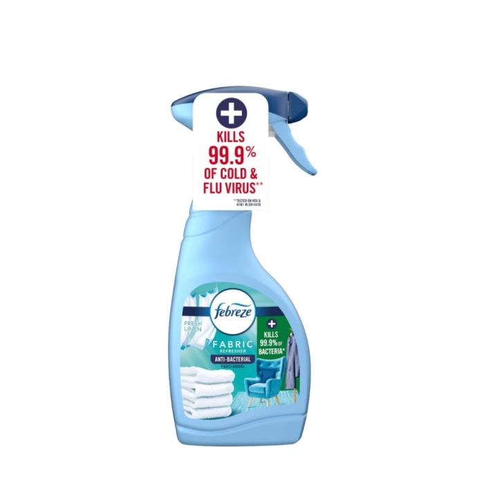 Febreze Antibacterial Fabric Spray Fresh Linen Scent – 500ml