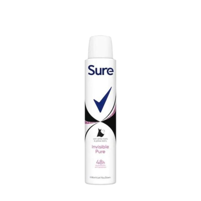 Sure Invisible Pure Antiperspirant Deodorant Aerosol for Women 200ml