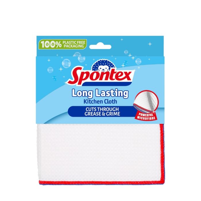 Spontex Long Lasting Kitchen Cleaning Cloth for Washing Up 1 Pack