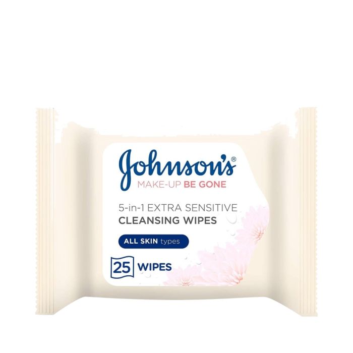 Johnsons Makeup Be Gone Extra Sensitive Wipes - 25 Wipes