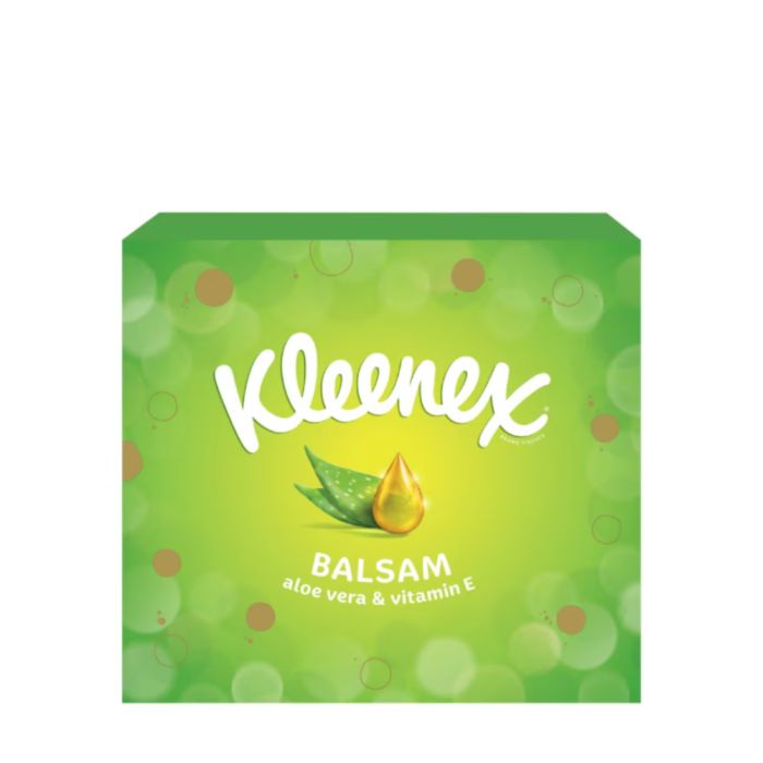Kleenex Balsam 3-Ply Facial Tissues Soft & Gentle 56 Tissues