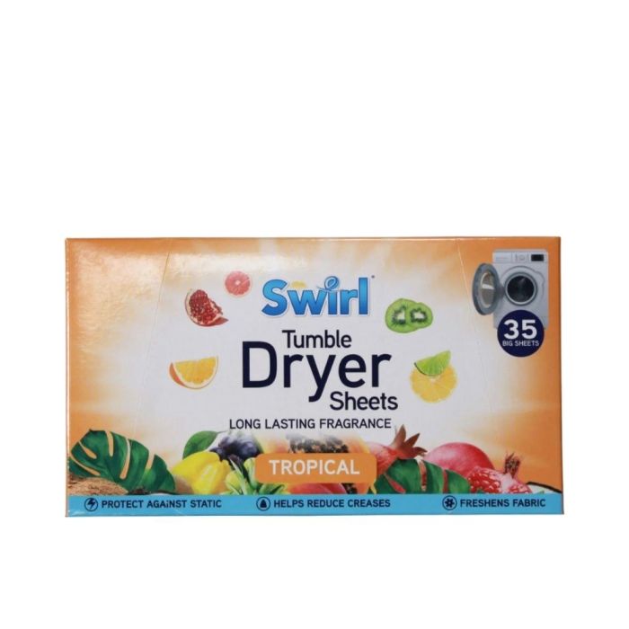 Swirl Tumble Dryer Sheets Tropical 35 PK
