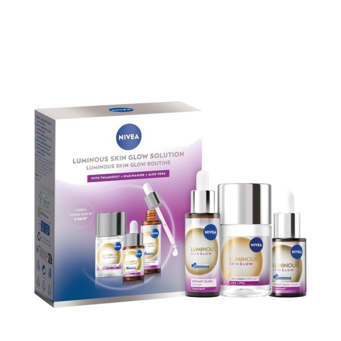 Nivea Luminous Skin Glow Solution Face Serums 3 Piece Set