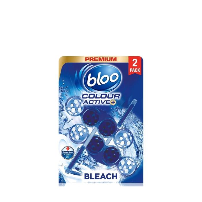 Bloo colour active Toilet Rim Block Bleach Capsule 2x 50g