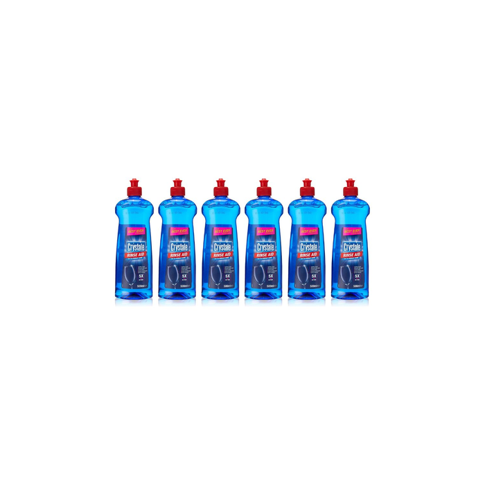 Crystale Total Action Dishwasher Rinse Aid 500 ML - Pack of 6