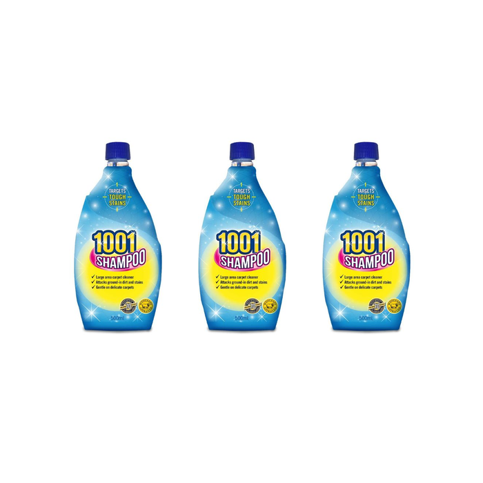 1001 Carpet Shampoo Cleaning Solution 500ML - Pack of 3