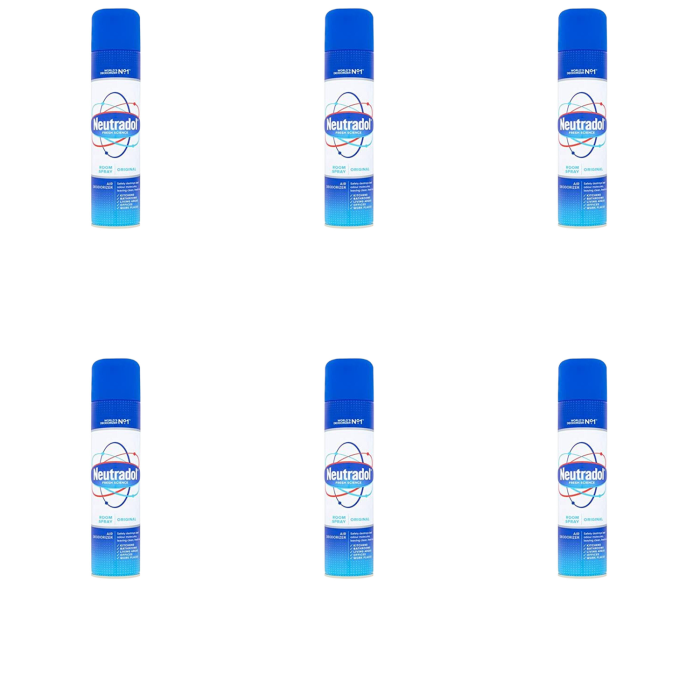 Neutradol Odour Destroyer Air Freshener Spray Original 300ml - Pack of 6