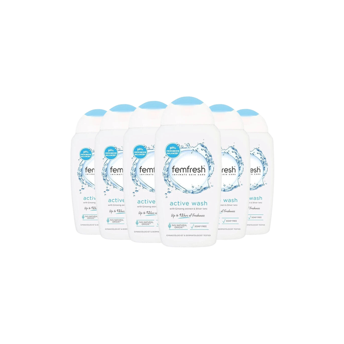 Femfresh Active Wash Shower Gel - 250ML - Pack of 6