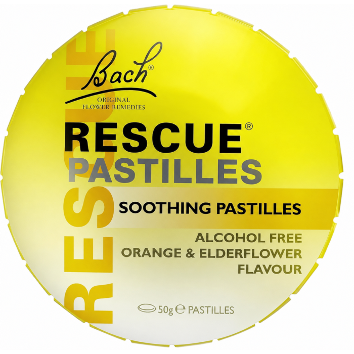 Rescue Pastilles Orange & Elderflower Flavour Alcohol Free 50g