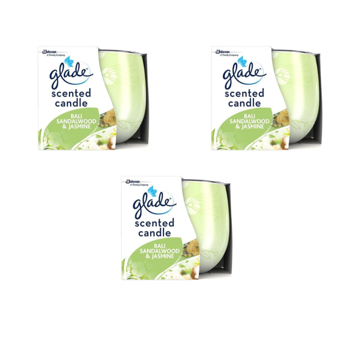Glade Candle Bali Sandalwood & Jasmine 120g - Pack of 3