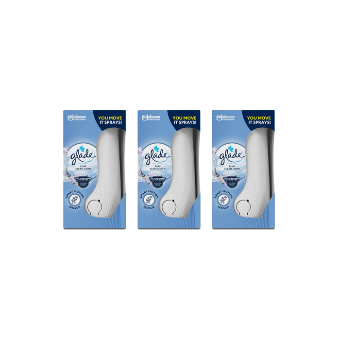 Glade Sense & Spray Motion Activated Automatic Holder Clean Linen 18ml - Pack of 3