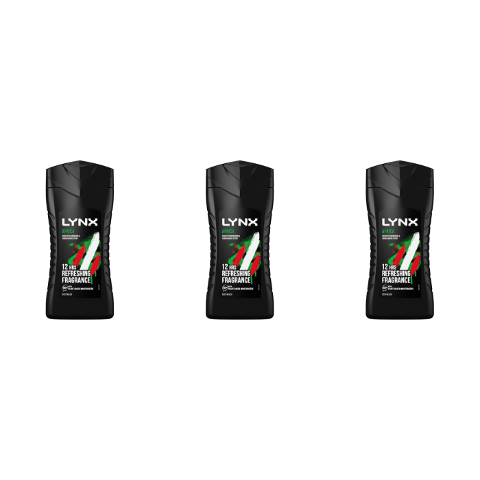 Lynx Africa Shower Gel 250ml - Pack of 3