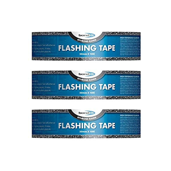 Bond It Bitubond Waterproof Self Adhesive Flashing Tape 50mm x 10m - Pack of 3