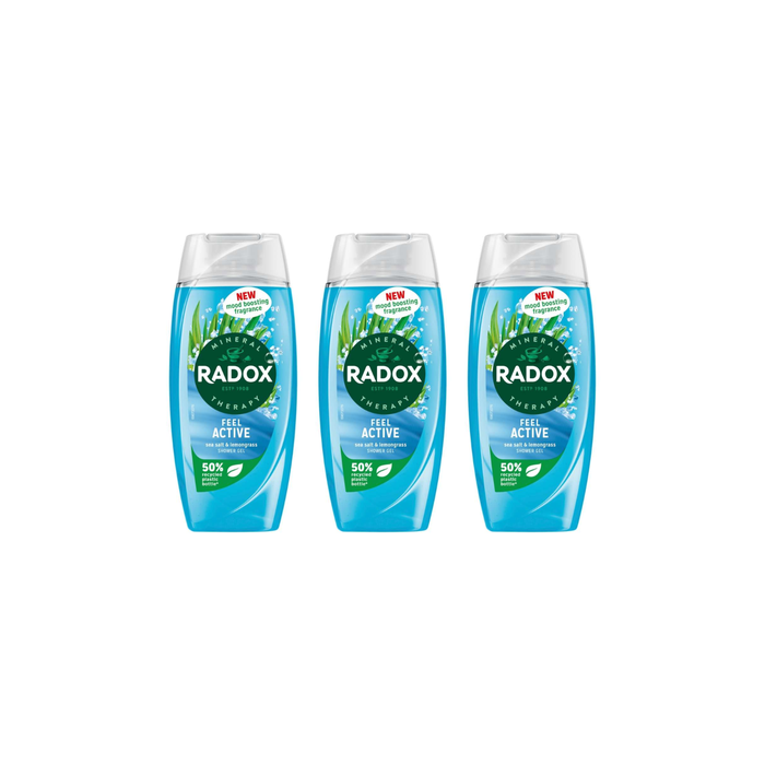 Radox Feel Active Shower Gel 250ml - Pack of 3