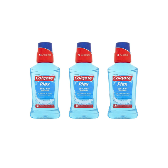 Colgate Plax Cool Mint Mouthwash 250ml - Pack of 3