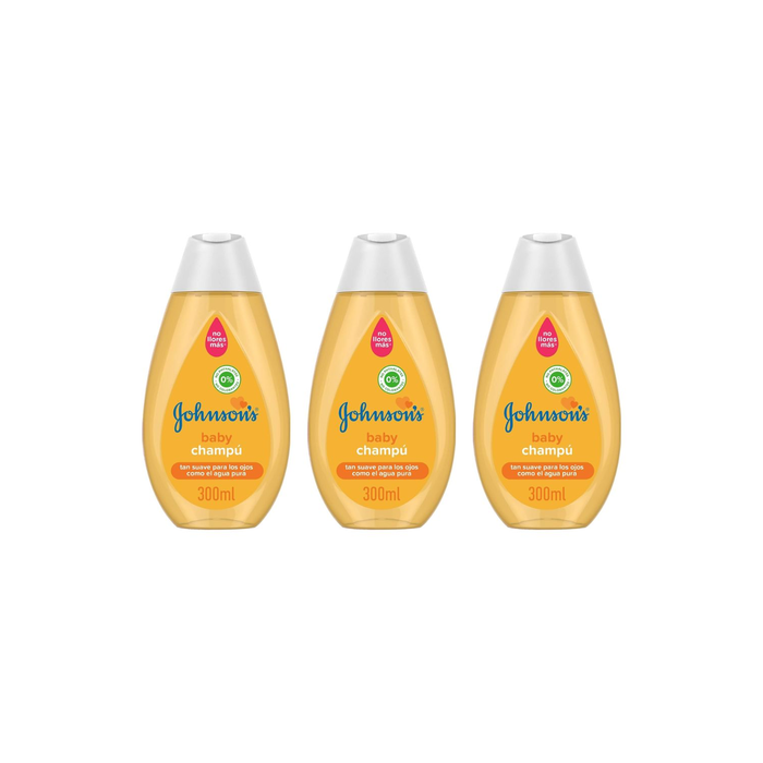 Johnson's No Tears Baby Shampoo For Kids 300ml bottle on a bathroom shelf
