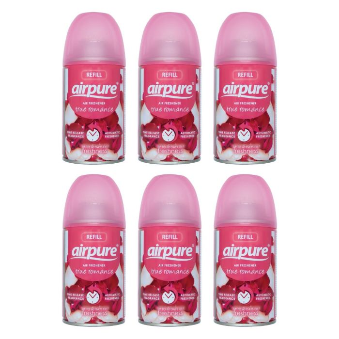 Airpure Automatic Air Freshener Refill True Romance 250ml - Pack of 6