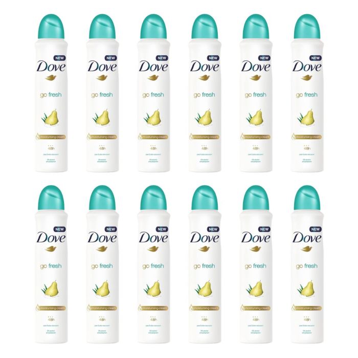 Dove Go Pear and Aloe Vera Scent Deodorant Spray 250ml - Pack of 12