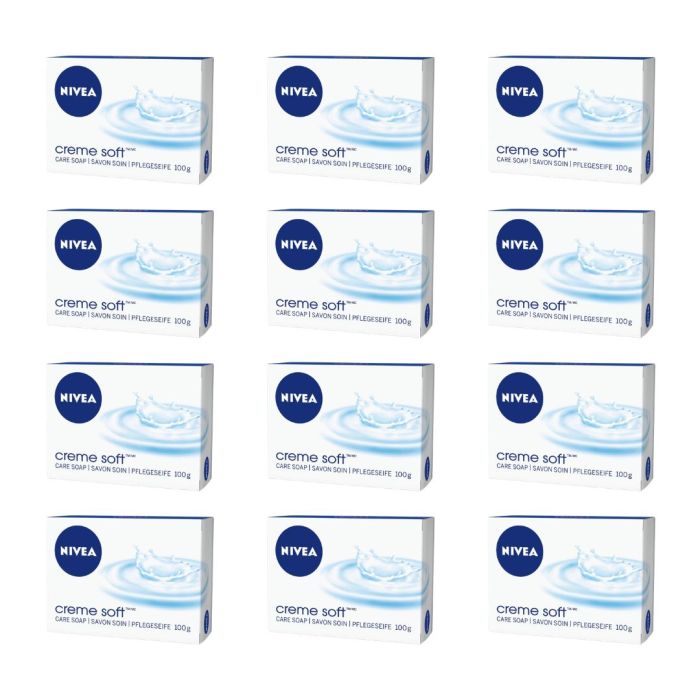 Nivea Creme Soft Care Soap Bar 100g - Pack of 12
