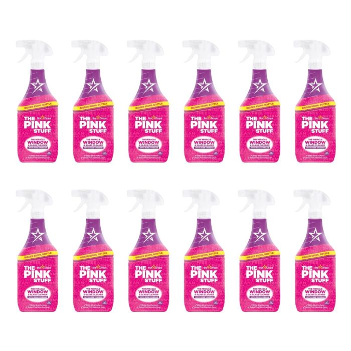 Stardrops Pink Stuff Window & Glass Cleaner With Rose Vinegar Spray 850ML - Pack of 12
