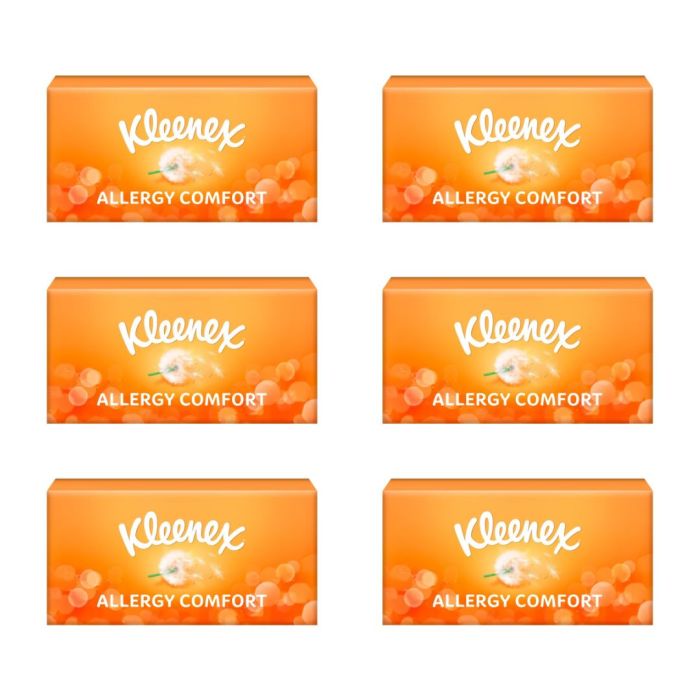 Kleenex Allergy Comfort Soft Tissue 56's - Pack of 6