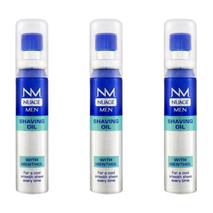 Nuage Men Shaving Oil With Menthol Cool & Smooth Shave 20ml - Pack of 3
