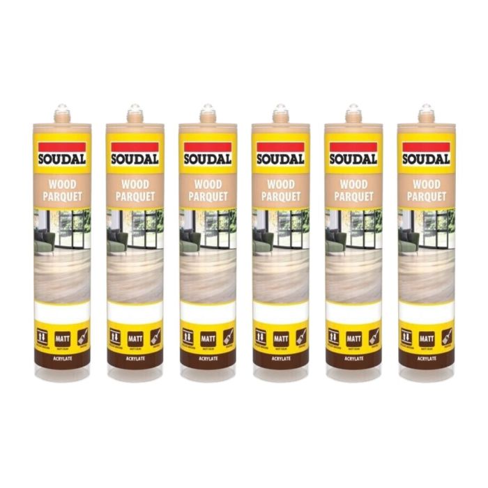 Soudal Parquet Joint Sealant 300ml - Pack of 6