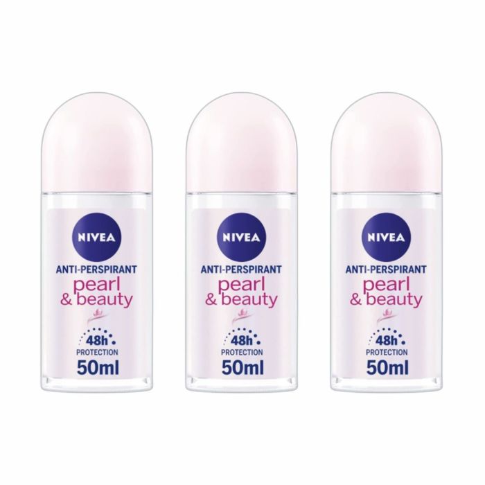 Nivea Pearl & Beauty Roll-On Deodorant For Women 50ml - Pack of 3