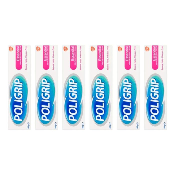 Poligrip Flavour Free Essential 40g - Pack of 6