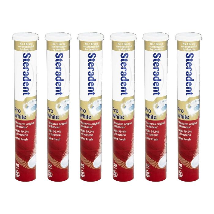 Steradent Pro White Tablets 30 Tablets - Pack of 6