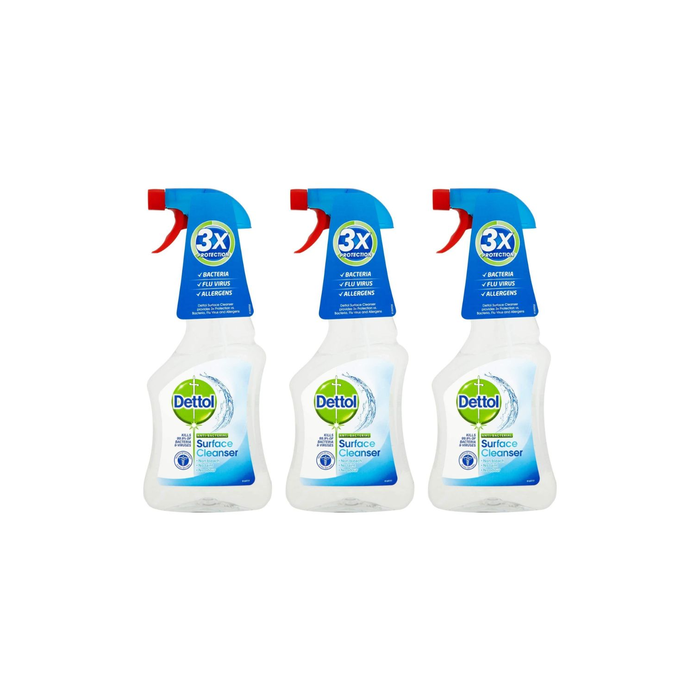 Dettol Antibacterial Surface Cleanser Spray 500ml - Pack of 3