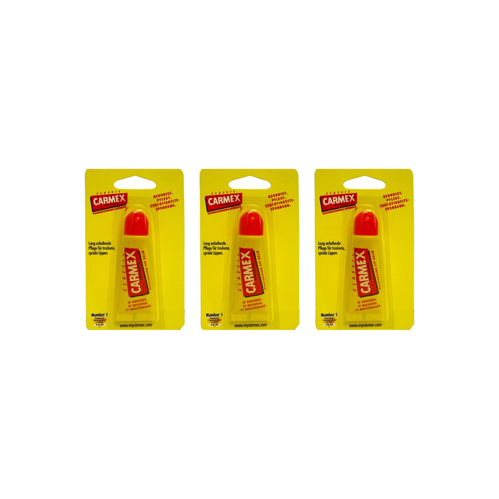 Carmex Classic Moisturising Lip Balm Tube 10g - Pack of 3