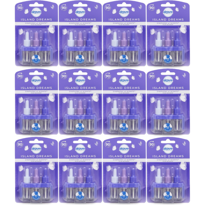 Airpure Symphony of Scents Plug-in 3 Refills Island Dreams - Pack of 12