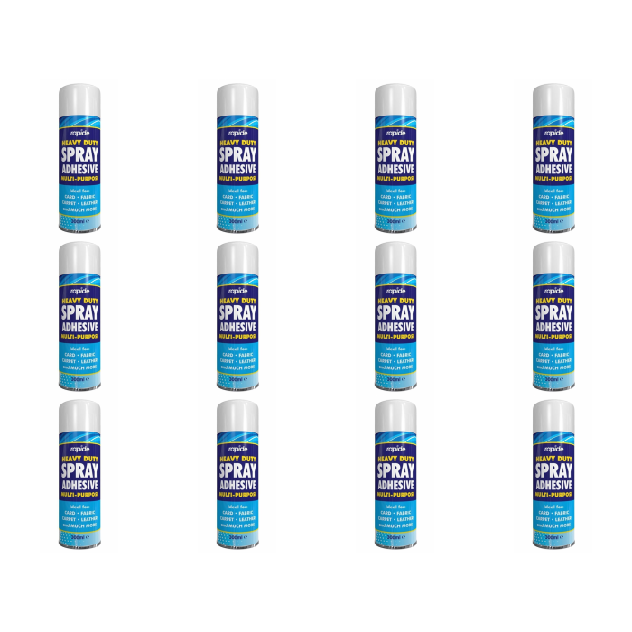 Rapide Heavy Duty Spray Adhesive Glue Multipurpose 300ml - Pack of 12