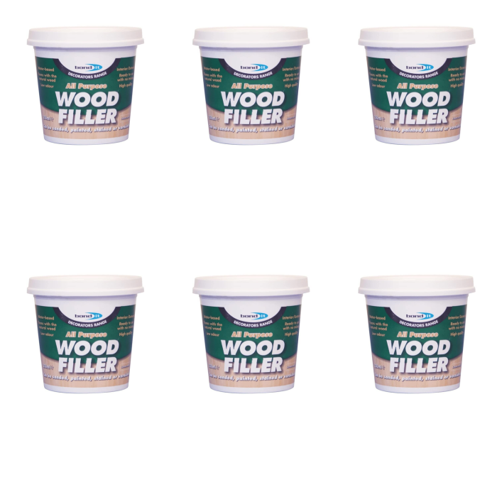 Bond It Decorators Range All Purpose Wood Filler 250ml - Pack of 6