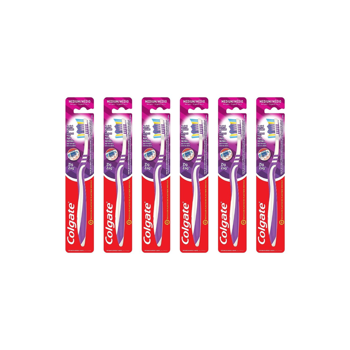 Colgate Zig Zag Plus Medium Toothbrush - Pack of 6