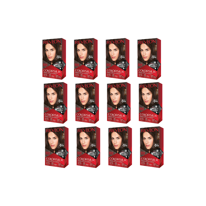 Revlon Colorsilk Beautiful Color Brown Black - Pack of 12