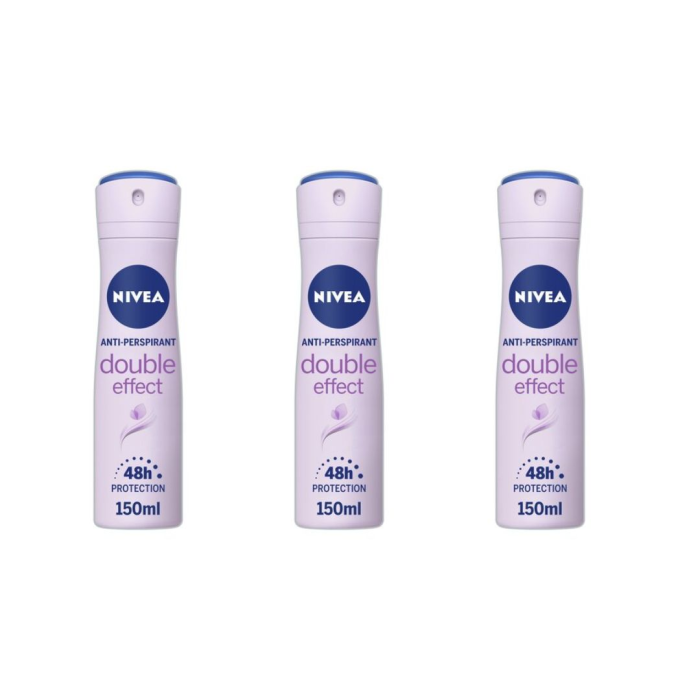 Nivea Double Effect Antiperspirant Deodorant 150Ml - Pack of 3