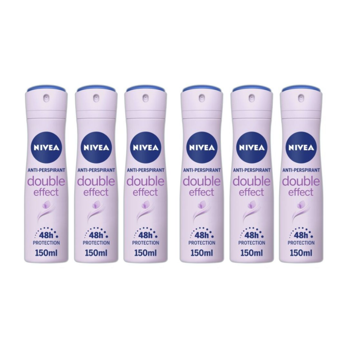 Nivea Double Effect Antiperspirant Deodorant 150Ml - Pack of 6