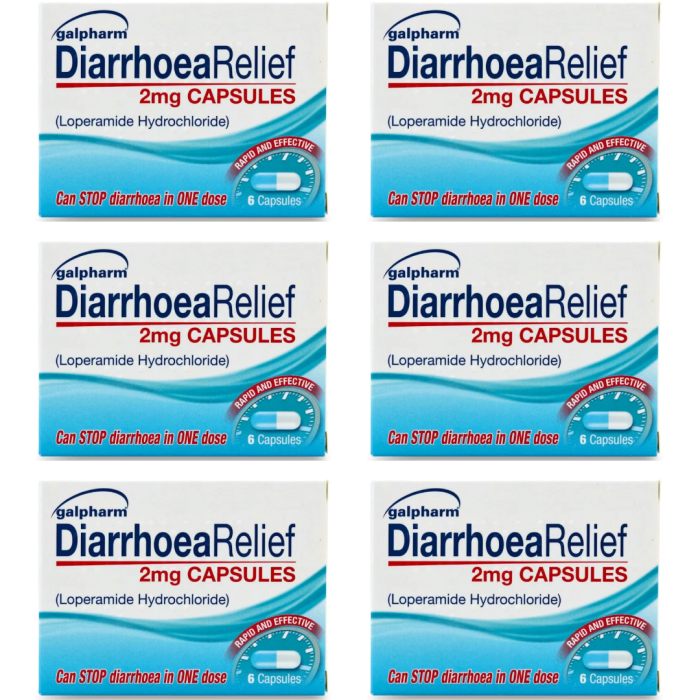 Galpharm Diarrhoea Relief 2mg Capsules 6’s - Pack of 6