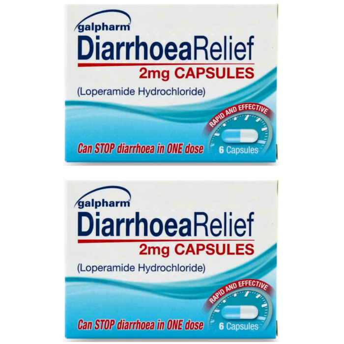 Galpharm Diarrhoea Relief 2mg Capsules 6’s - Pack of 2