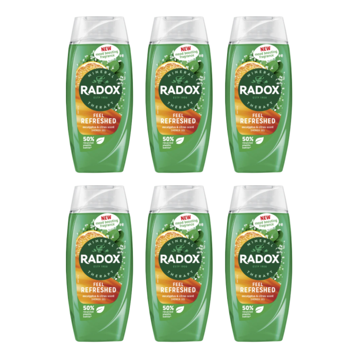 Radox Feel Refreshed 2in1 Shower Gel 250ml - Pack of 6