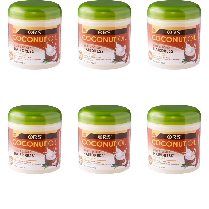 ORS Coconut Oil Hair Dress for Hair & Scalp 156g - Pack of 6