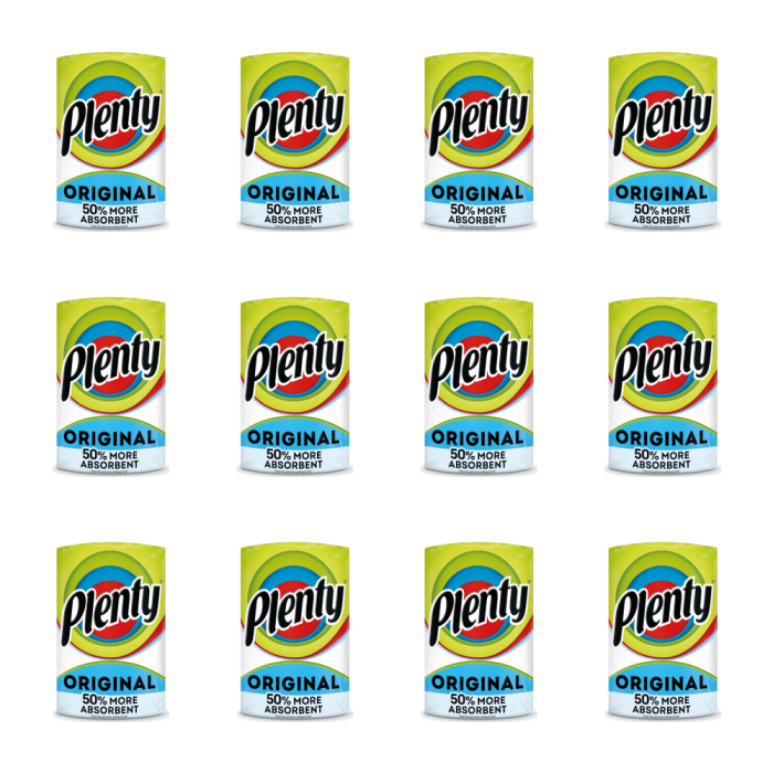 Plenty Kitchen Roll The Original One 95 Sheets - Pack of 12