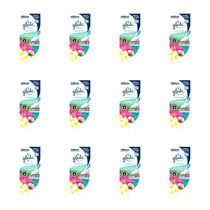Glade Touch & Fresh Tropical Blossoms Air Freshener Refill 10ml - Pack of 12