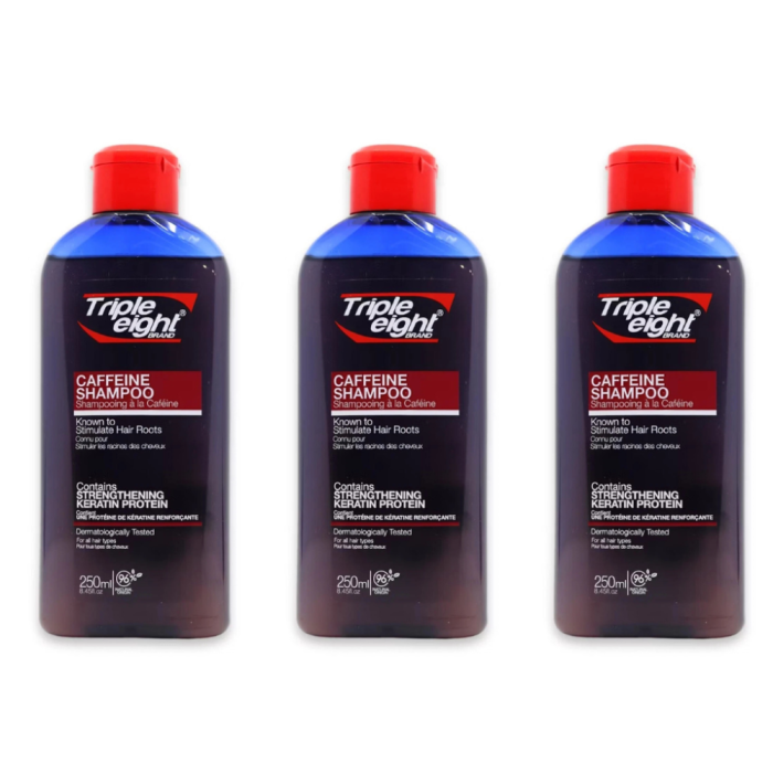 Triple Eight Caffeine Shampoo 250ML  - Pack of 3