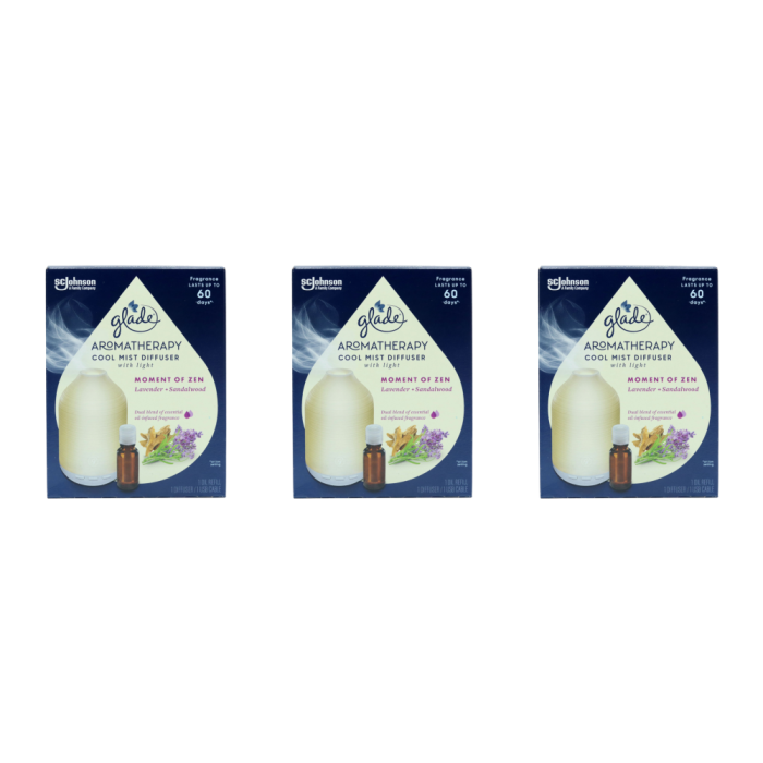Glade Aromatherapy Diffuser Lavender & Sandalwood Refill 17.4ml - Pack of 3