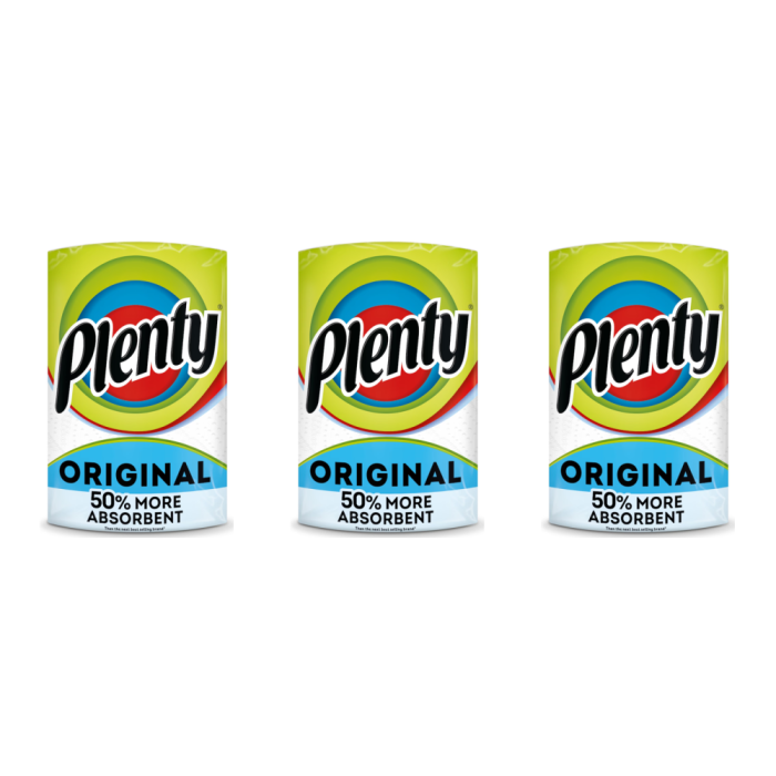 Plenty Kitchen Roll The Original One 95 Sheets - Pack of 3