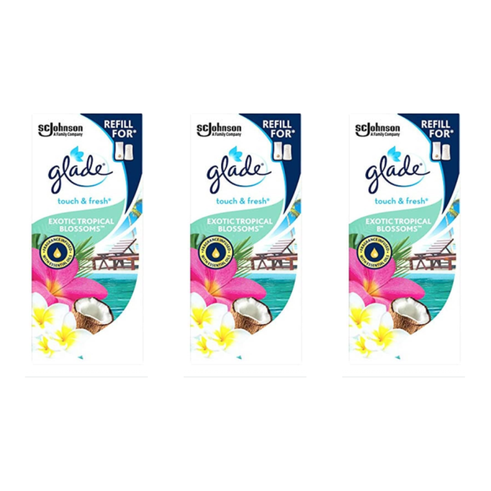 Glade Touch & Fresh Tropical Blossoms Air Freshener Refill 10ml - Pack of 3