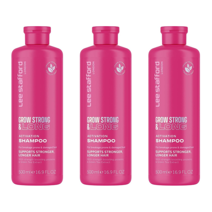 Lee Stafford Grow Strong & Long Activation Shampoo 500ML - Pack of 3
